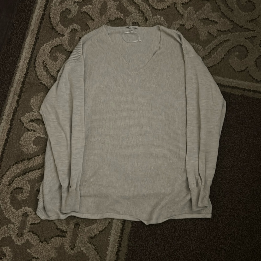 Ella Moss knit sweater, XL. Mix of Grey and Beige.